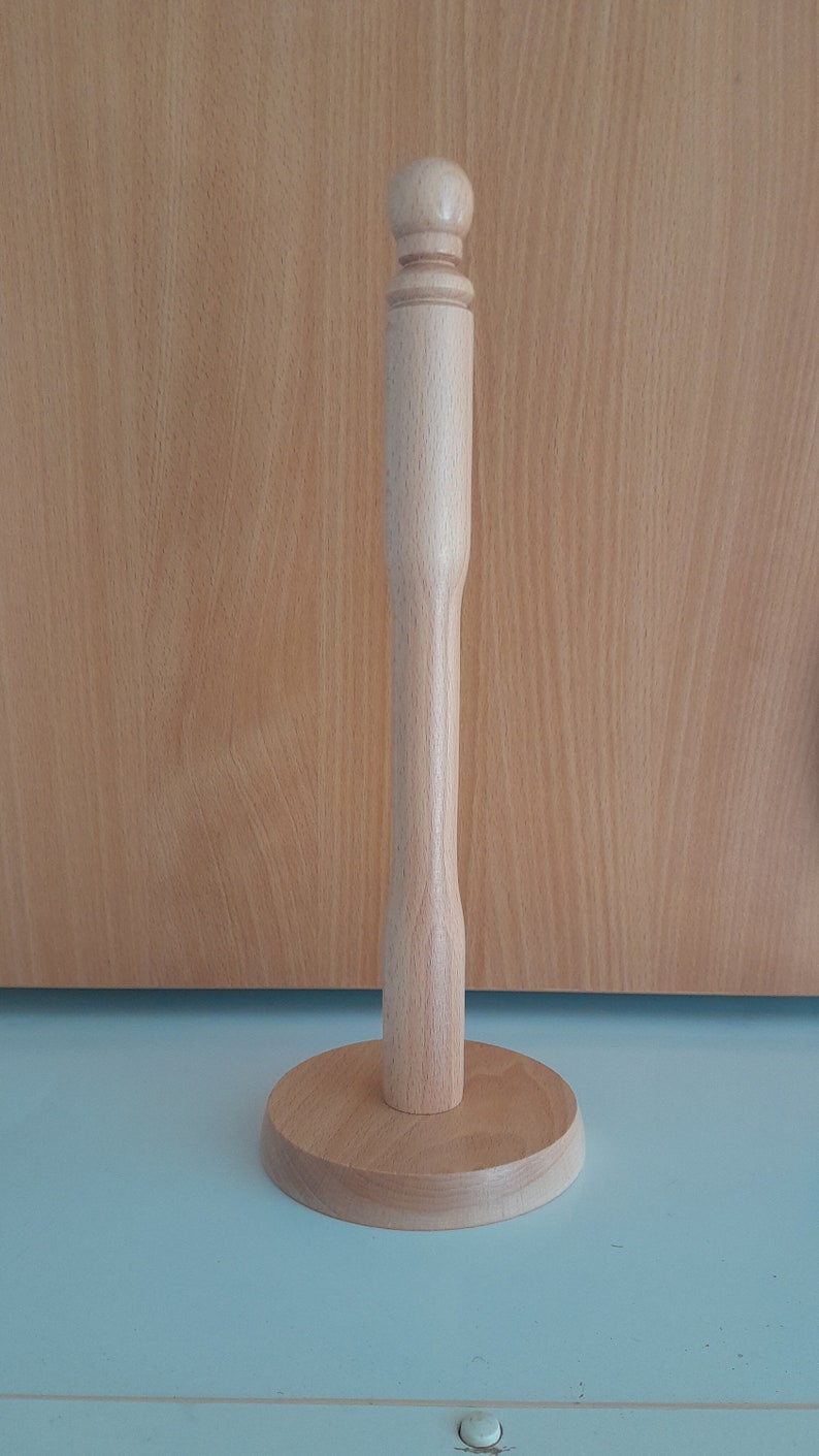 Beechwood Paper Towel Holder Stand image 5