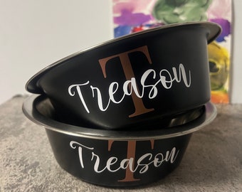Personalized Dog Bowl | Stainless Steel Dog Bowl | Dog Lover Gifts | Customized Pet Bowl | 8x 2.5 inches | Pup Party Favors