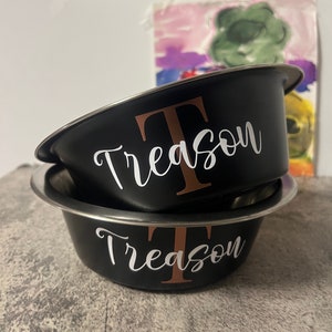 Personalized Dog Bowl | Stainless Steel Dog Bowl | Dog Lover Gifts | Customized Pet Bowl | 8x 2.5 inches | Pup Party Favors