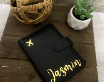 Leather Passport Holder Cover | Passport Book Cover | Personalized Passport Cover | Waterproof | Cute Passport Book Cover | Travel | Wallet
