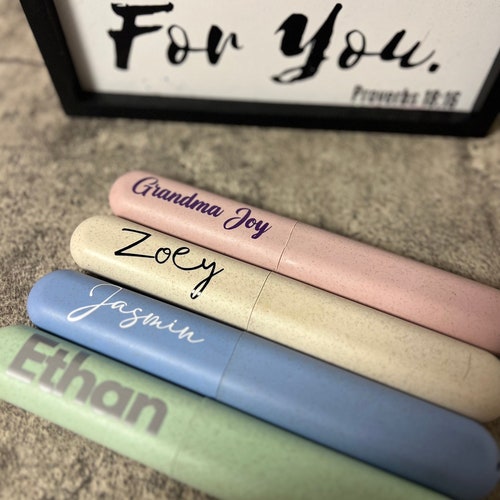 Étui à brosses à dents de voyage personnalisé | Pot à crayons