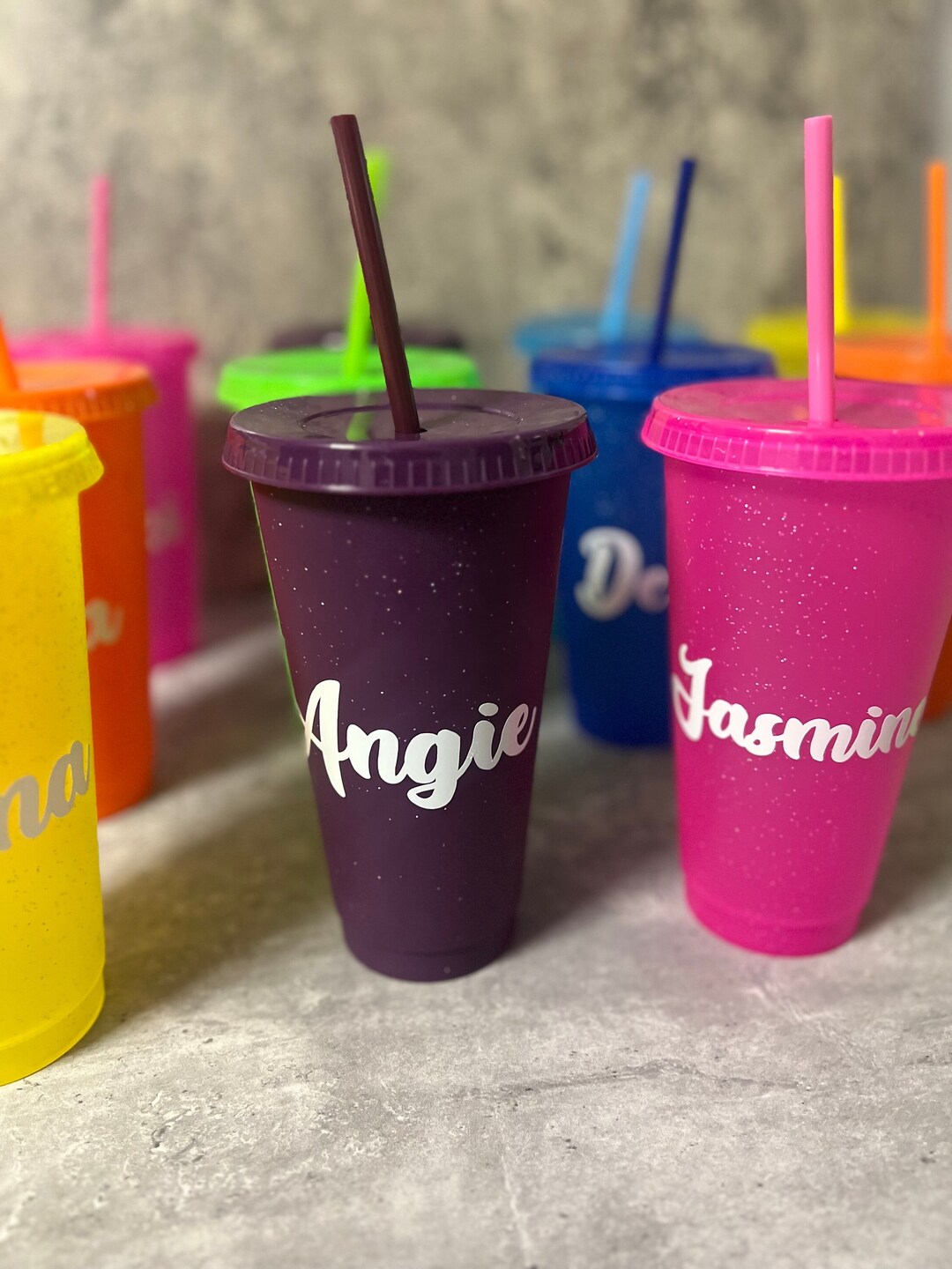 Personalized Cups 24oz Reusable Tumblers travel Mug Birthday Cup