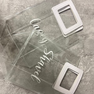 Clear Customizable Purse Gift Bag Clear Bag Personalized Bridesmaid BagStadium Approved Clear Purse Reusable Gift Bags Transparent image 7