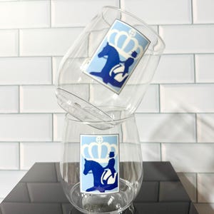 Unbreakable & Crystal Clear Plastic Wine Glasses | Stackable | Customized Stemless Wine Glass | Personalized Wine Glass | Wedding | Brides