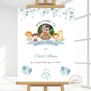 Indian Mundanisches Willkommensschild | Mundanische Zeremonie Eingangsschild | Mundan Zeremonie Dekoration | Chola Zeremonie-Zeichen | DIGITALER DOWNLOAD
