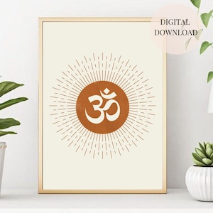 Aum Print | Om Wall Art | Om Symbol | Prayer/Pooja Room Decor | Digital Download Printable