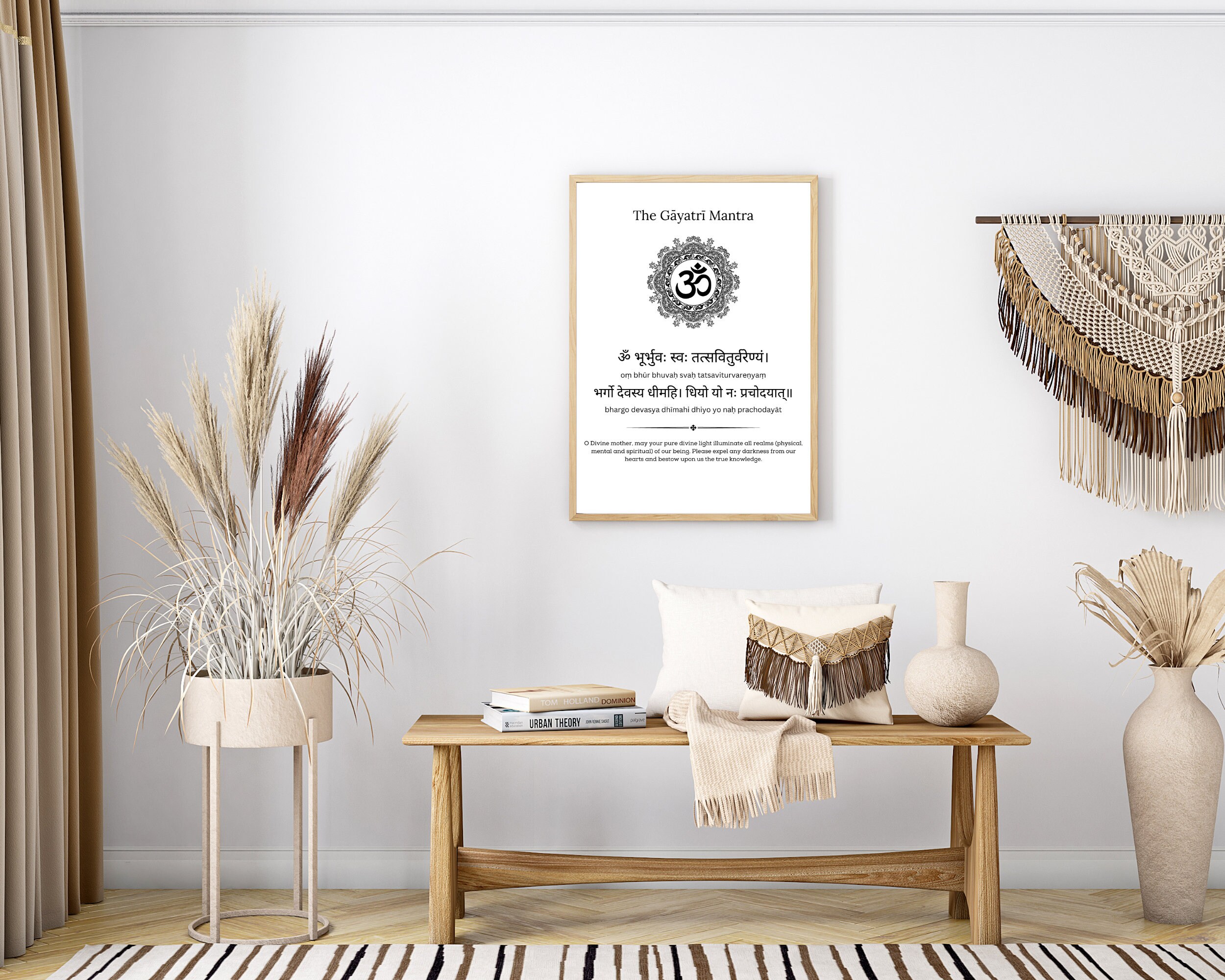 Gayatri Mantra Print in Sanskrit and English Chanting Mantra - Etsy ...