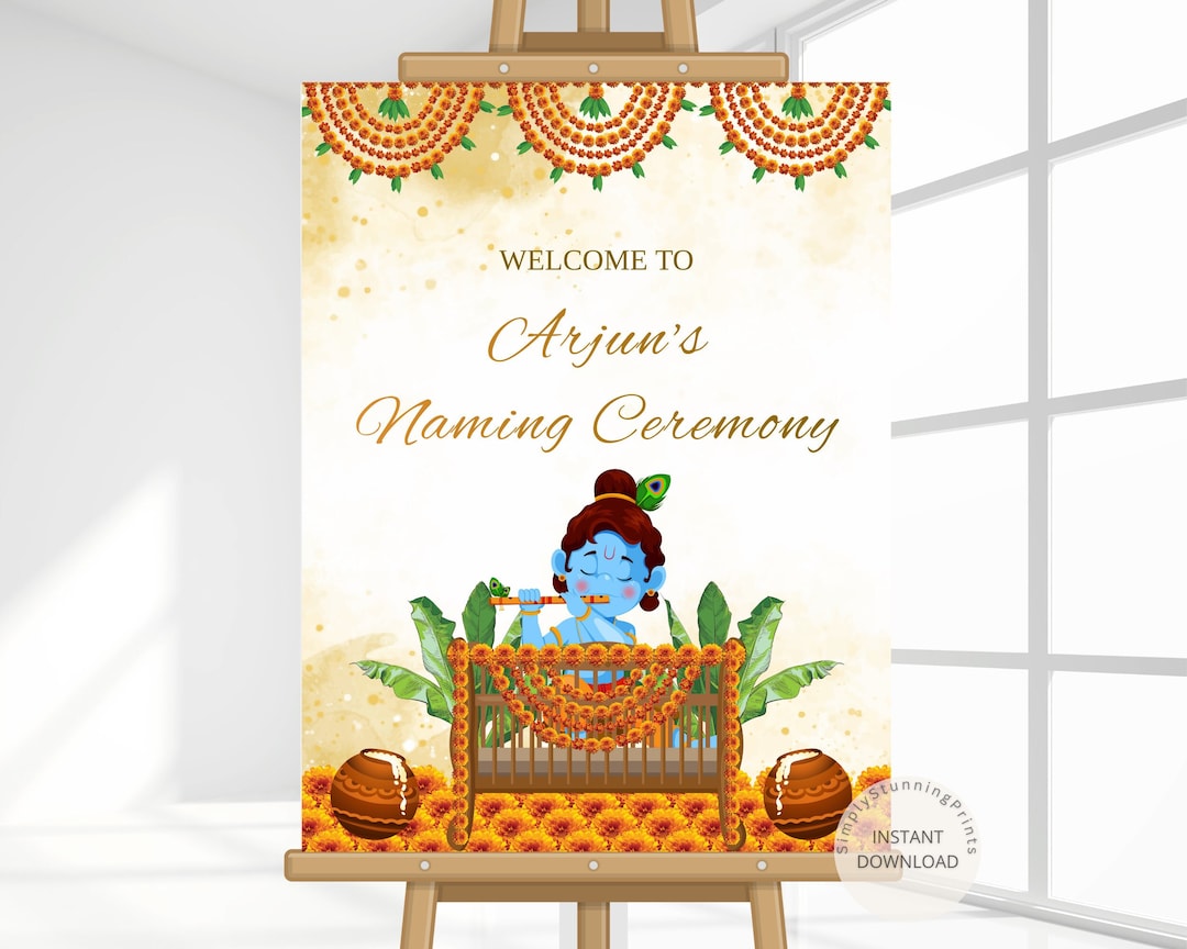 Naming Ceremony Sign Cradle Ceremony Entry Sign Naming Day