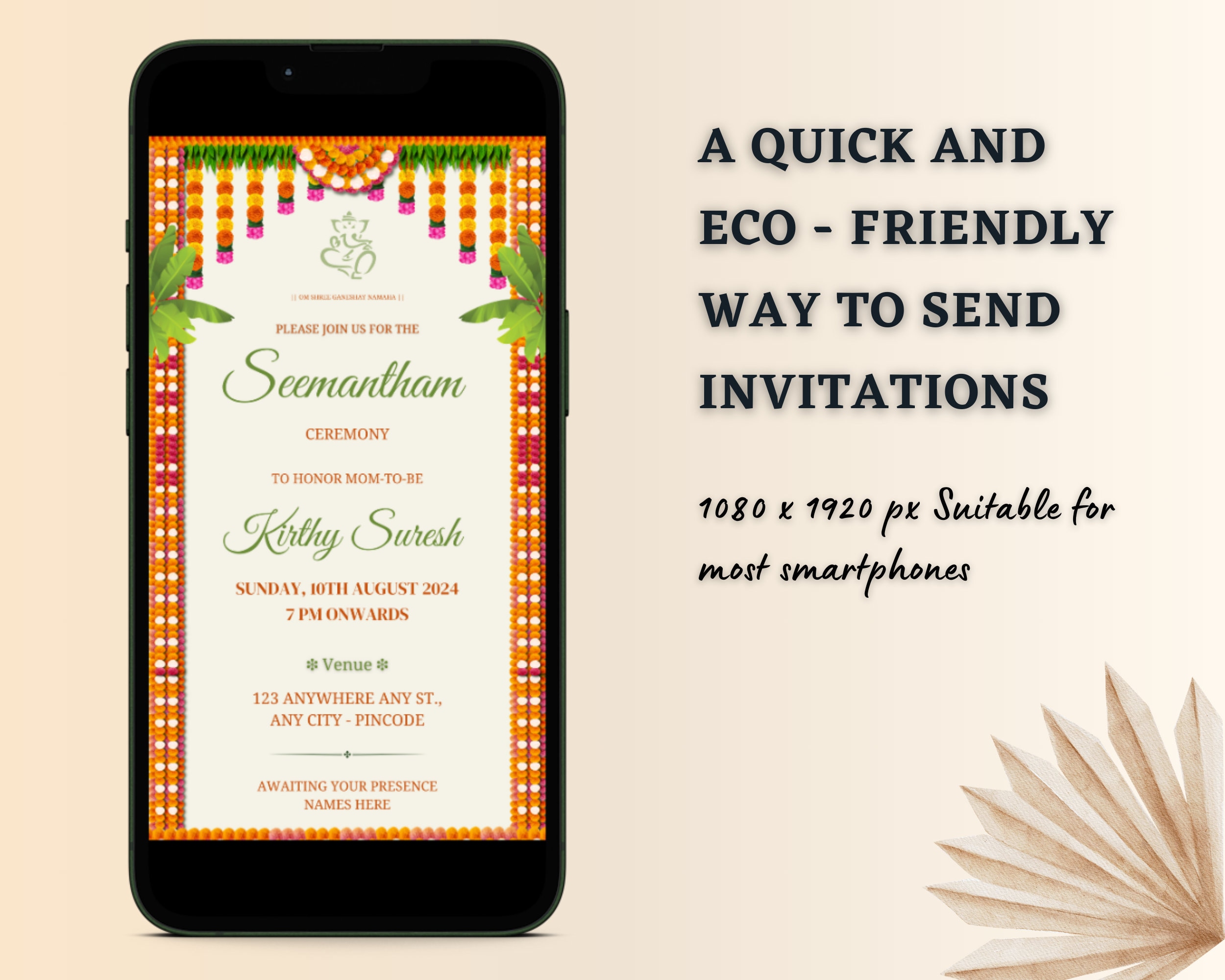 Seemantham Invitation Card Indian Baby Shower Invitation Template Godh