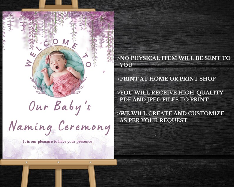 Baby Naming Sign Naming Ceremony Entry Sign Cradle Etsy