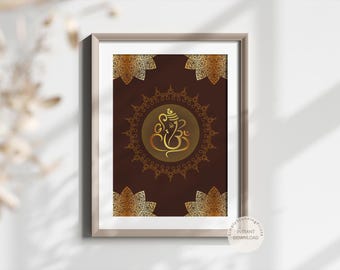 Lord Ganesha Print: Hindu God Wall Art, Spiritual Decor (Digital Download)