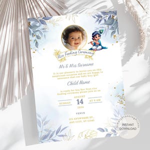 Annaprashan Invitation Card / Rice Feeding Invitation Card / Rice Weaning Ceremony Invite / Pasni Invitation / Digital Download