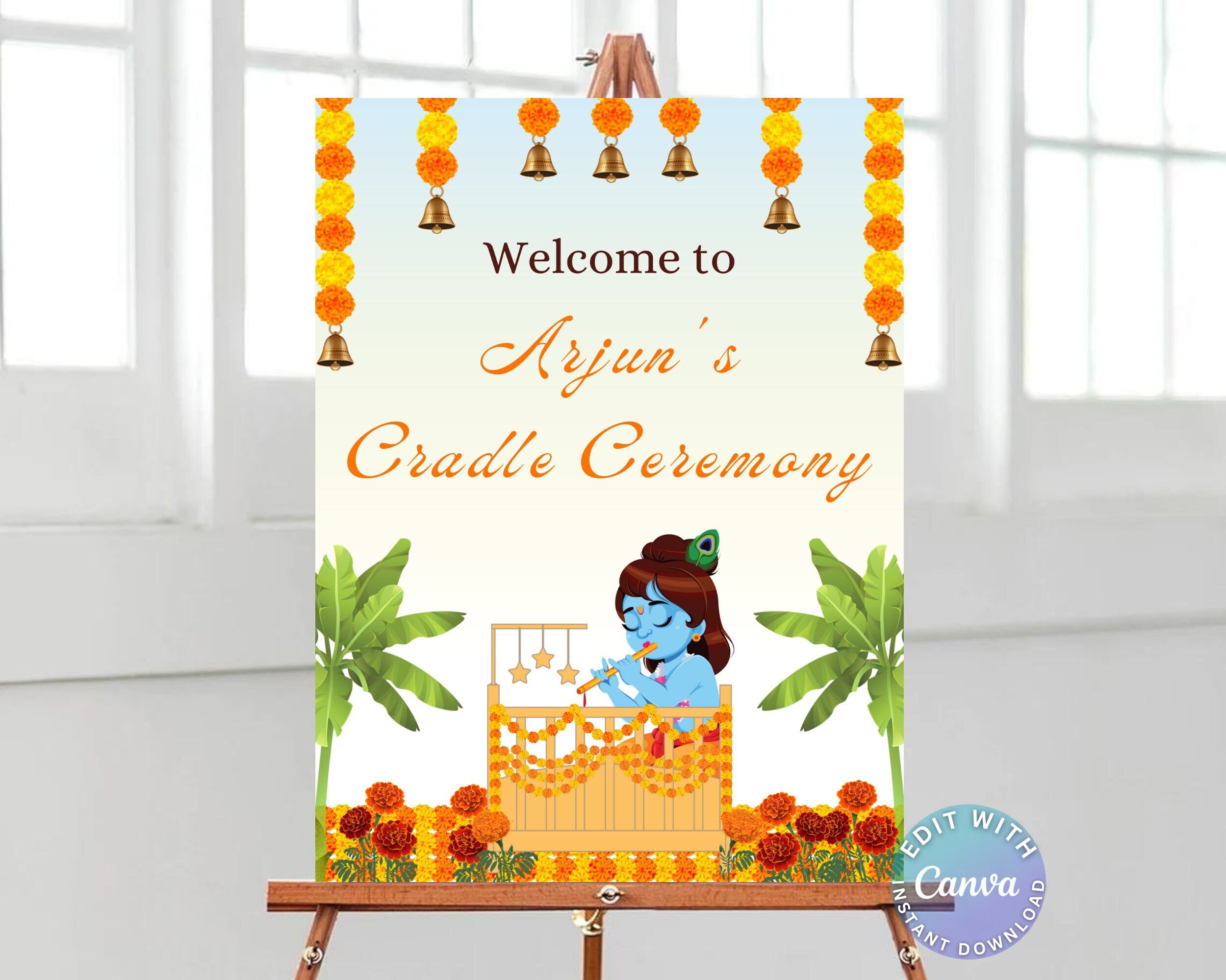 Editable Cradle Ceremony Sign Naming Ceremony Entry Etsy