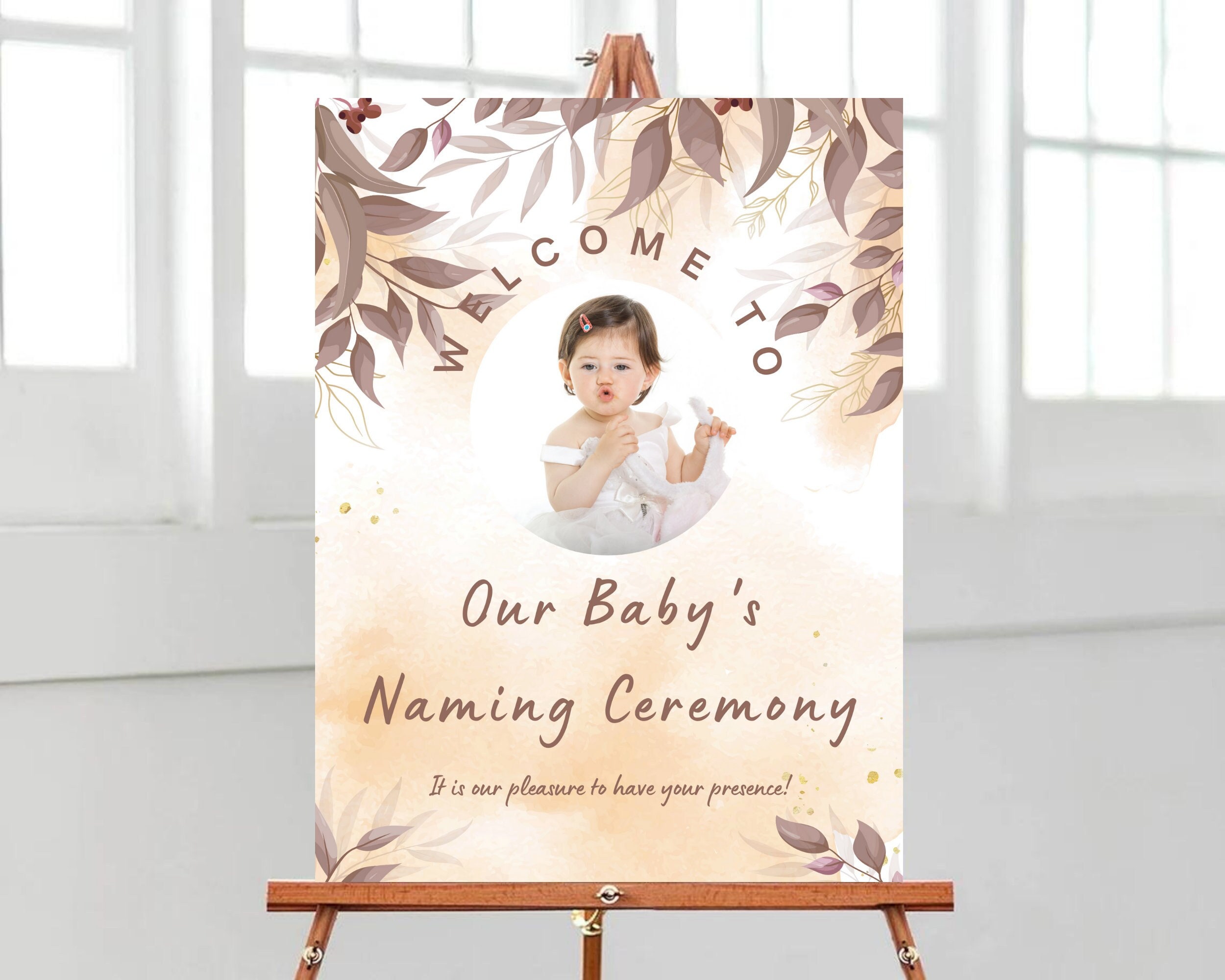 Editable Naming Ceremony Sign Naming Day Entry Sign Etsy