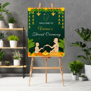 Thread Ceremony Welcome Sign Bratabandha Welcome Sign Indian Upanayanam Ceremony Sign Janoi Welcome Sign Printable DIGITAL Poster image 5