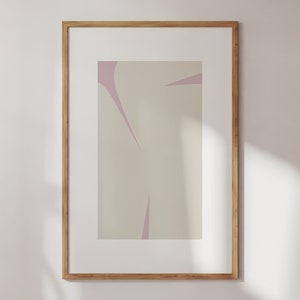 DIGITAL Minimalist Abstract Wall Art | Neutral Modern Print | Blush Pink Poster | Scandinavian Decor | Digital Download | Japandi Style Art