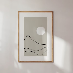 Neutral Abstract Art Print, Beige Neutral Abstract Art, Scribble Print, Gallery Wall Art, Minimal Prints, Modern wall art, printable art