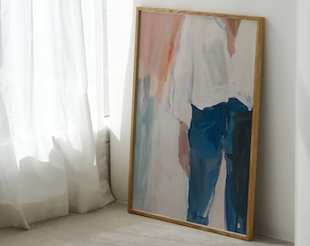 Stampa artistica astratta di forma femminile: arredamento moderno per la casa (download digitale)
