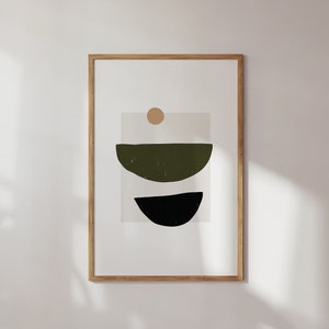 Color Block Forme astratte Stampa, Arte astratta, Arte della metà del secolo, Arte moderna, Arte murale stampabile, Arte Boho, Stampe Boho, Arte scandinava