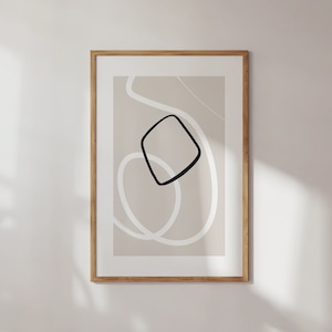 Neutral Abstract Art Print, Beige Neutral Abstract Art, Scribble Print, Gallery Wall Art, Minimal Prints, Modern wall art, printable art