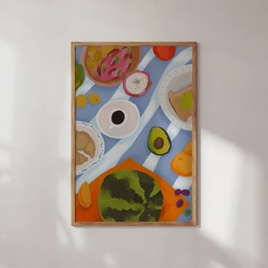 Stillleben Küche Obst, Obst Druck, Obst Wandkunst, Poster, Küche Wand Kunst-Dekor, druckbare Wandkunst, moderne Kunst