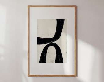 Minimalist Black and White Line Art Print (Digital Download)