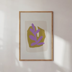 Abstract Leaf Print: Colorful Botanical Shapes Art (Digital Download)