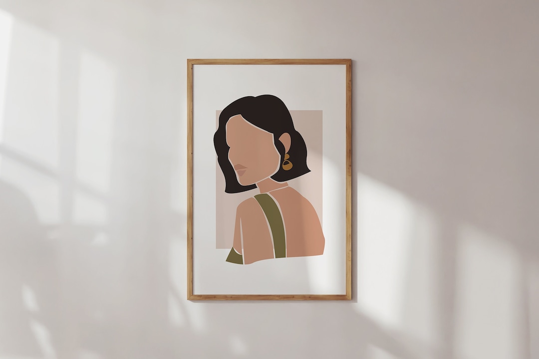 Feminine Wall Art, Woman Wall Art, Printable Wall Art Abstract Woman ...