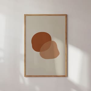 Boho Abstract Shapes Print, Boho Abstract Art, Earth Tone Art, Minimalist Printable Wall Art, Boho Decor, Modern Art Print, Neutral Wall