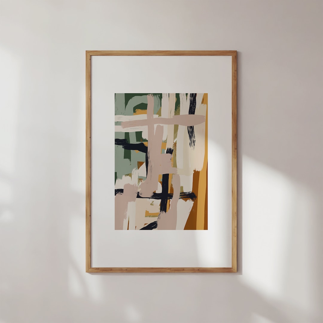 Abstract Print Contemporary Abstract Art Print: Colourful Modern Wall Art (digital ...
