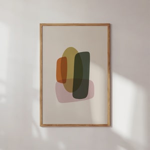 Color Block Forme astratte Stampa, Arte astratta, Arte della metà del secolo, Arte moderna, Arte murale stampabile, Arte Boho, Stampe Boho, Arte scandinava