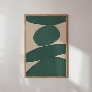 Contemporary Abstract Shapes Print, Green Abstract Art, Printable Art, Gallery Wall Art, Minimal Prints, Modern Wall Art, Printable Poster