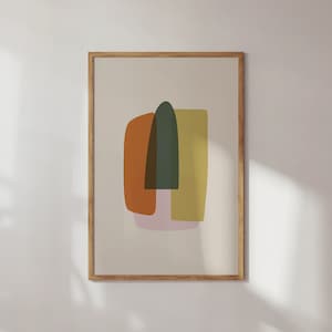 Stampa astratta colorata, stampe moderne di metà secolo, arte scandinava minimalista, stampe boho da parete, stampe per cucina, soggiorno, corridoio