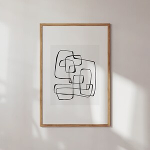 Abstract Lines Print, Modern Printable Wall Art, Minimalist Art, Scandinavian Wall Art, Contemporary Wall Art, Mid Century Art Decor, Poster