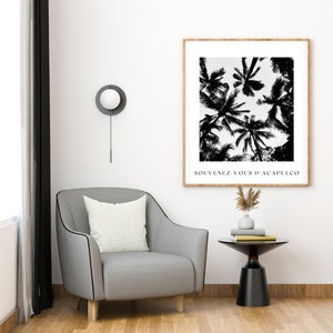 Black and White Palm Trees Print, Beach Print | Natural and minimalist wall decor | Palm Trees Wall Art, Tropical Decor