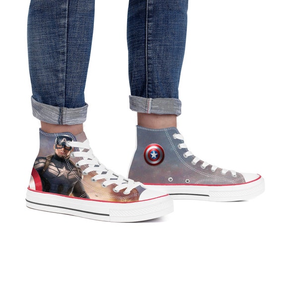 captain america converse shoes