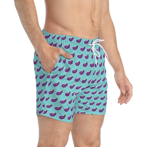 Eggplant Emoji Papiloco Sexi Swim Trunks Gay Top Male Badass | Etsy