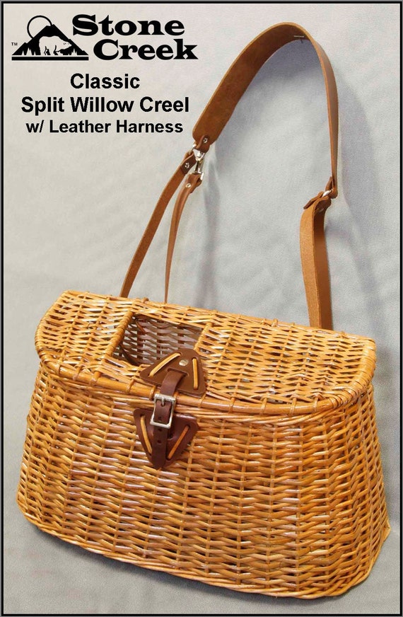 16 Classic Split Willow Creel w/ Leather Harness