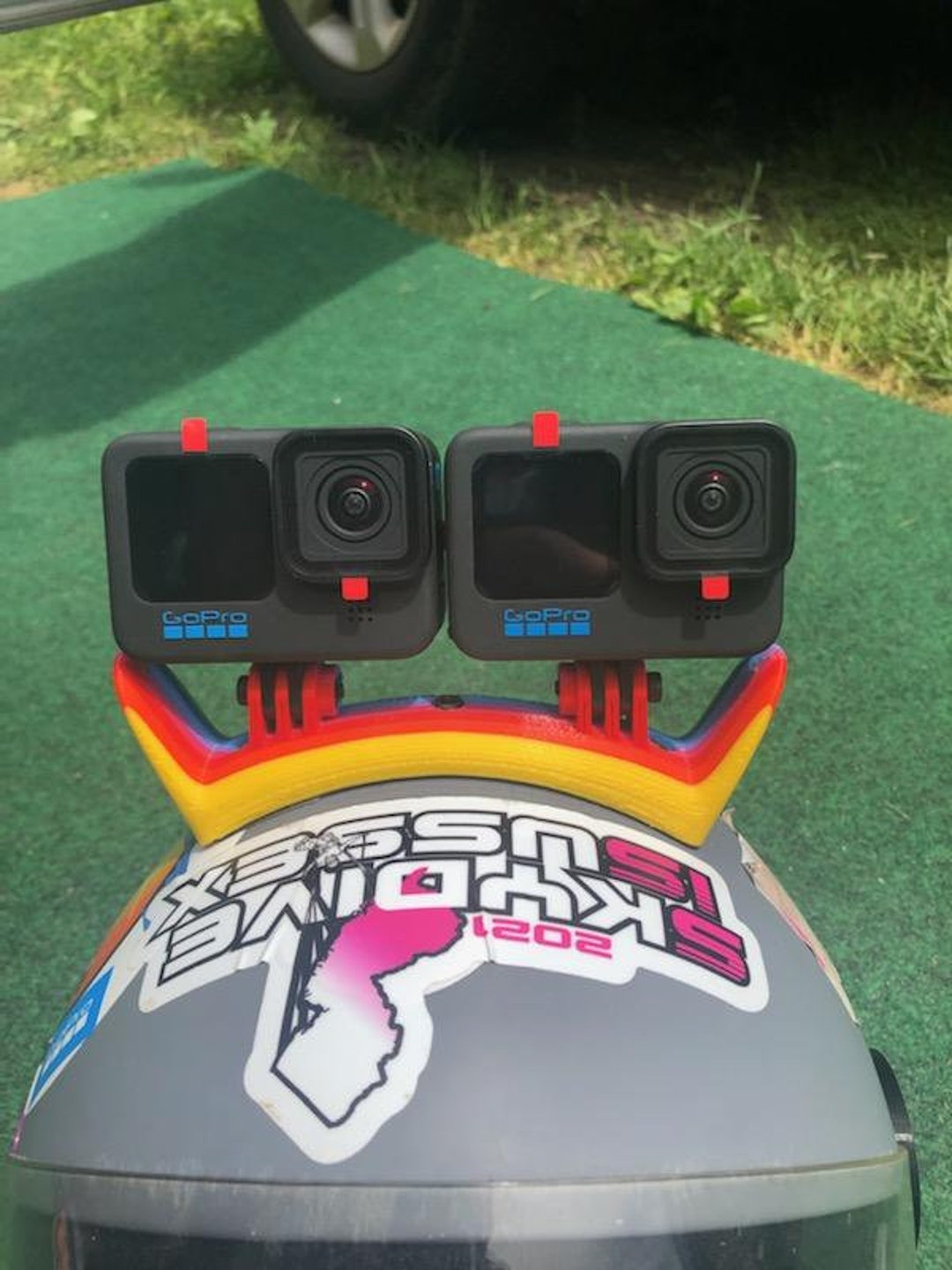 Skydiving Cookie G3 G4 Dual Gopro Anti-snag Camera Helmet Mount