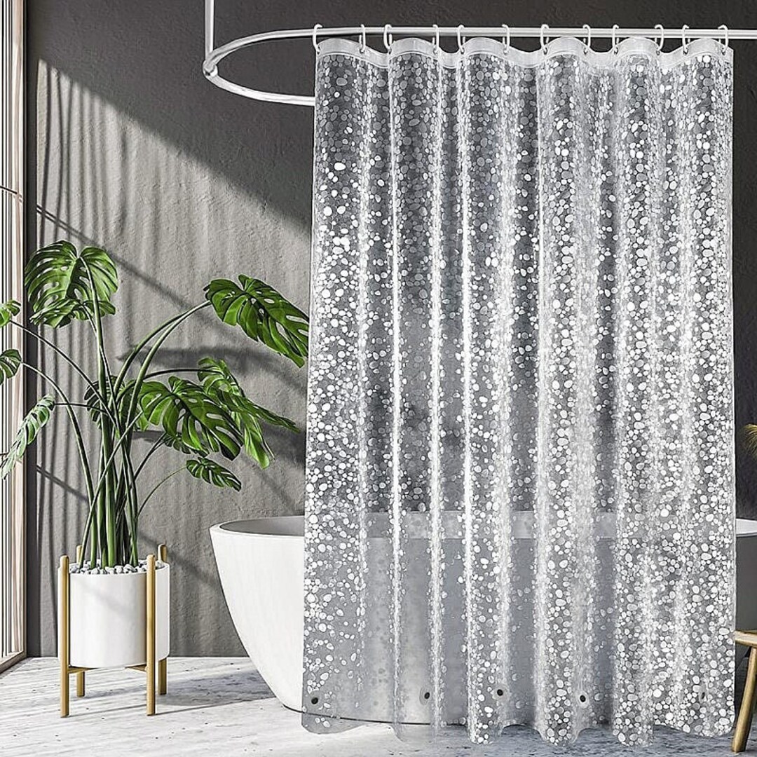 Transparent shower curtains, Crystal Waterproof shower curtain, Clear