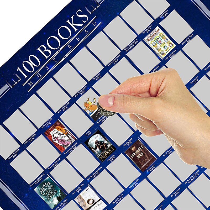 100 MUST Read Books Scratch off Poster FOR Our BOOKLOVERS Etsy