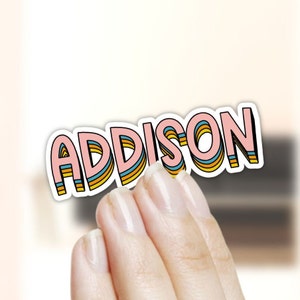 Custom Name Sticker - Custom text sticker for laptop, create your own sticker, fun name labels, cute name sticker for water bottle