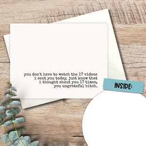 funny greeting card for girlfriends / snarky card / just because / friendship card for besties / instagram tiktok card