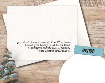 Funny Bitch Friendship Card: Instagram Reels, TikTok, Texting