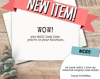 Snarky Birthday Card: Sarcastic Humor for Friend, Spouse, Sibling, Husband, Wife