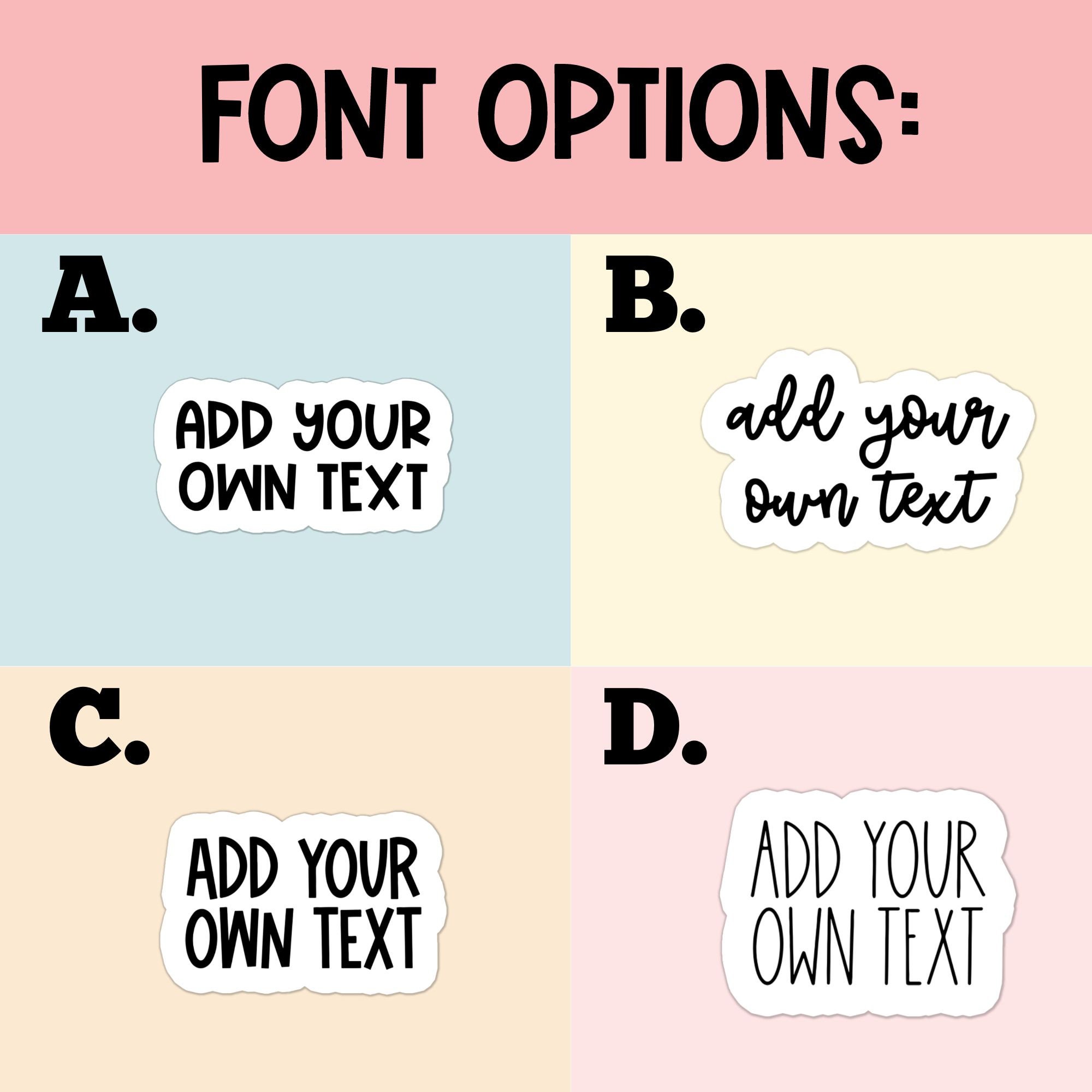 Custom Text Sticker: Design Your Own Laptop Decal - Etsy