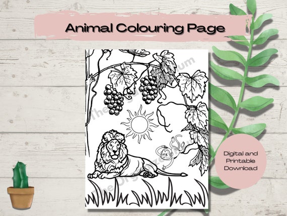 Animal Colouring Page Digital and Printable Download - Etsy