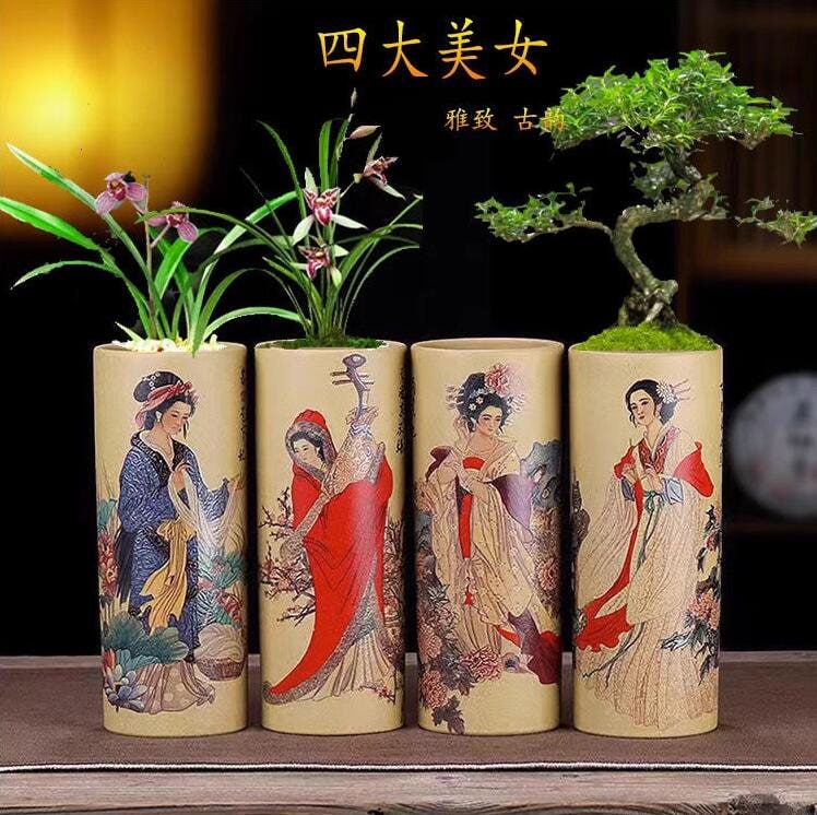 代引き人気 紫砂花盆 - Etsy 施釉陶