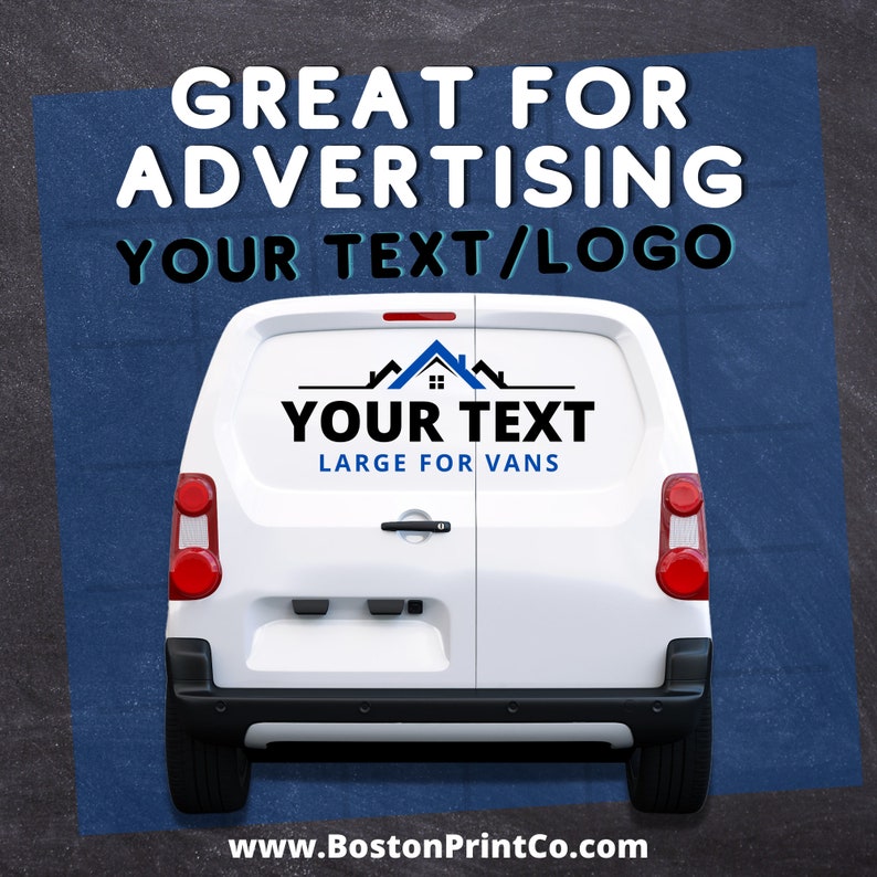 Personalized Custom Decal for Work Vans Brand Your Business Etsy