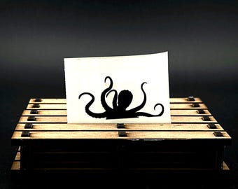 Tiny Kraken Decal | Mini Sea Monster Vinyl Sticker for Car Window, Laptop, Tumbler & Cooler